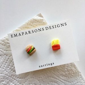 Burger & French Fry Earrings 🍟🍔